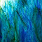 Glass Sheet Green Streaky w/ multi colors