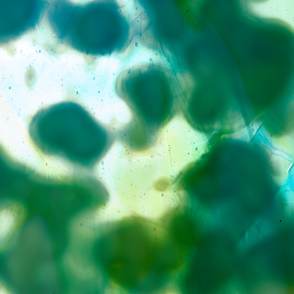 Glass Sheet Green Mottled with  Streaky